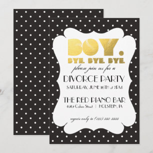 Invitación a la fiesta de divorcio - Adiós chico