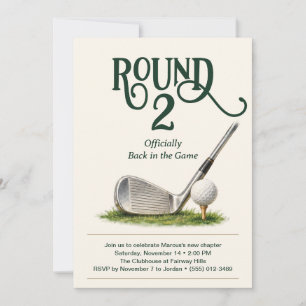 Invitación a la fiesta de divorcio de golf Round 2