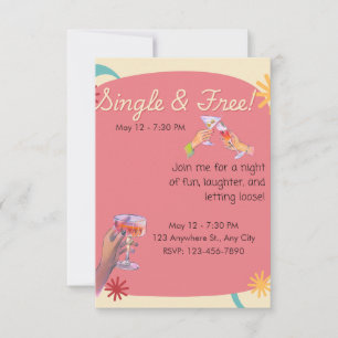 Invitación a la fiesta de divorcio Estoy libre