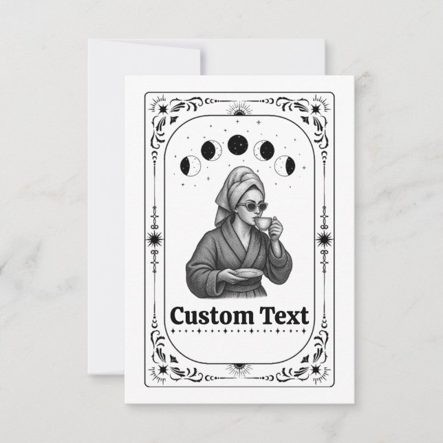 Invitación a la Fiesta de Divorcio Tarot Carta Fem (Anverso)
