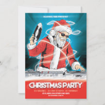 Invitación a la fiesta de DJ de navidades