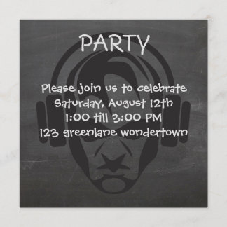 Invitación a la fiesta de DJ moderno de música