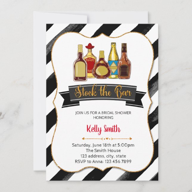 Invitación a la fiesta de ducha para abastecer el  (Anverso)