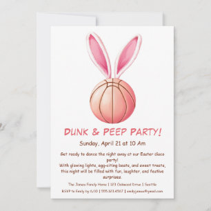 Invitación a la fiesta de Dunk & Peep – Baloncesto