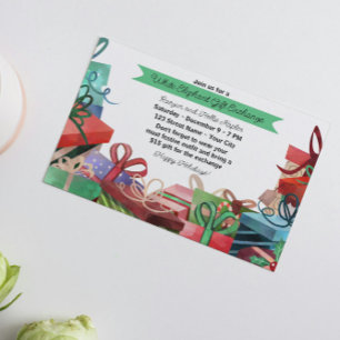 Invitación a la Fiesta de Elefante Blanco de Navid