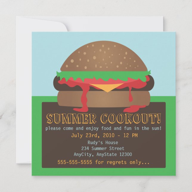 Invitación a la fiesta de encuentro de verano (Anverso)