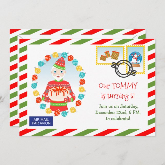 Invitación a la fiesta de entrega de pasteles del  (Anverso / Reverso)