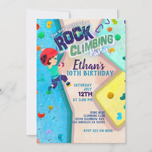 Invitación a la fiesta de escalada en roca (Anverso)