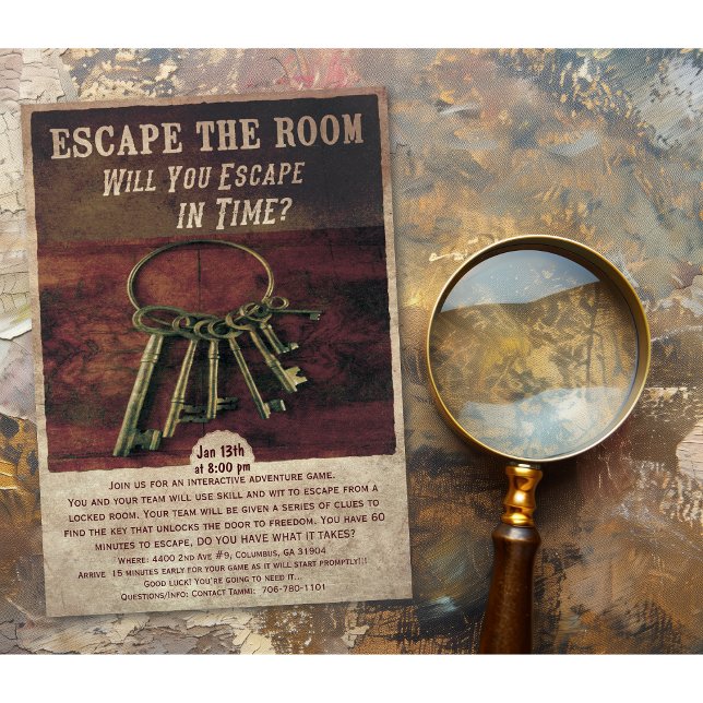 Invitación a la Fiesta de Escape Room (Subido por el creador)