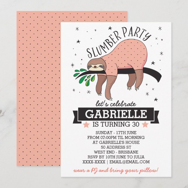 Invitación a la fiesta de eslóganes para adultos (Anverso / Reverso)