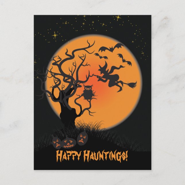 Invitación a la Fiesta de Espantos de Halloween (Anverso)