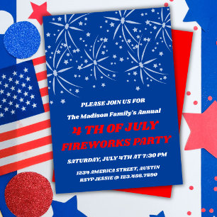 Invitación a la fiesta de estrellas y fuegos artif