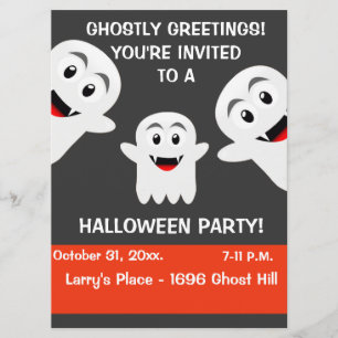 Invitación a la fiesta de Fantasma Halloween