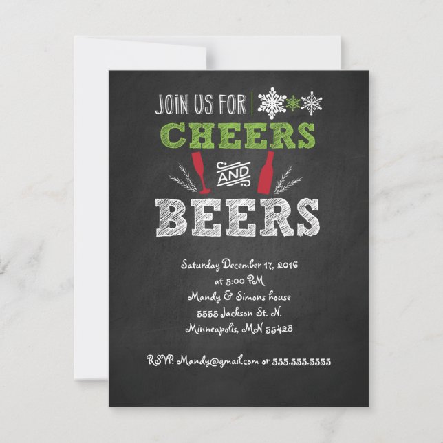 Invitación a la fiesta de feriado de cerveza de ba (Anverso)