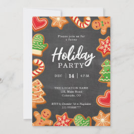 Invitación a la fiesta de feriado de Chalkboard Gi