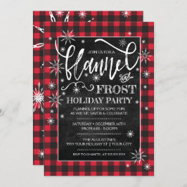 Invitación a la fiesta de feriado de Flannel & Fro