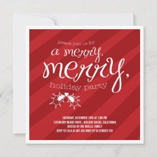 Invitación a la fiesta de feriado de Merry Merry H