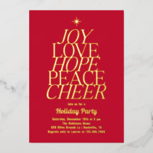 Invitación a la fiesta de feriado de Relieve metal