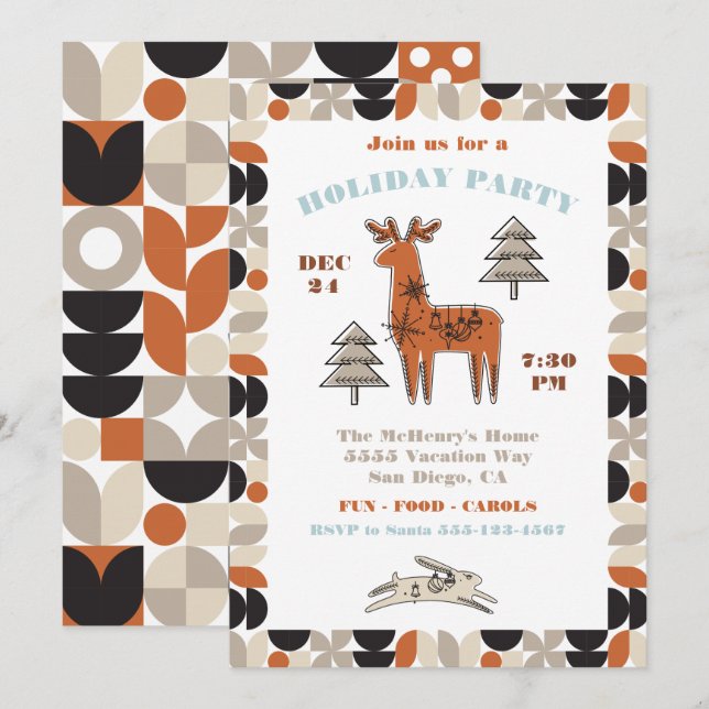 Invitación a la fiesta de feriado de renos de sang (Anverso / Reverso)