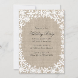 Invitación a la fiesta de feriado en Burlap