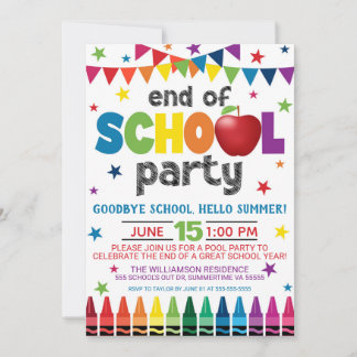Invitación a la Fiesta de Fin de Curso, Graduación