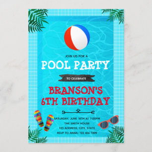 Invitación a la fiesta de fin de verano en la pisc