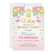 Invitación a la fiesta de Flamingo