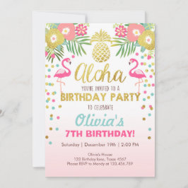Invitación a la fiesta de Flamingo