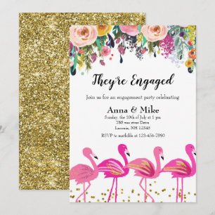 Invitación a la fiesta de flamingo