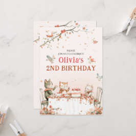 Invitación a la fiesta de floración con gatos