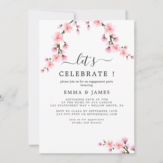 Invitación a la Fiesta de Floración de Cerezo en P (Anverso)