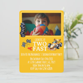 Invitación a la Fiesta de Fotos de Auto de Carrera
