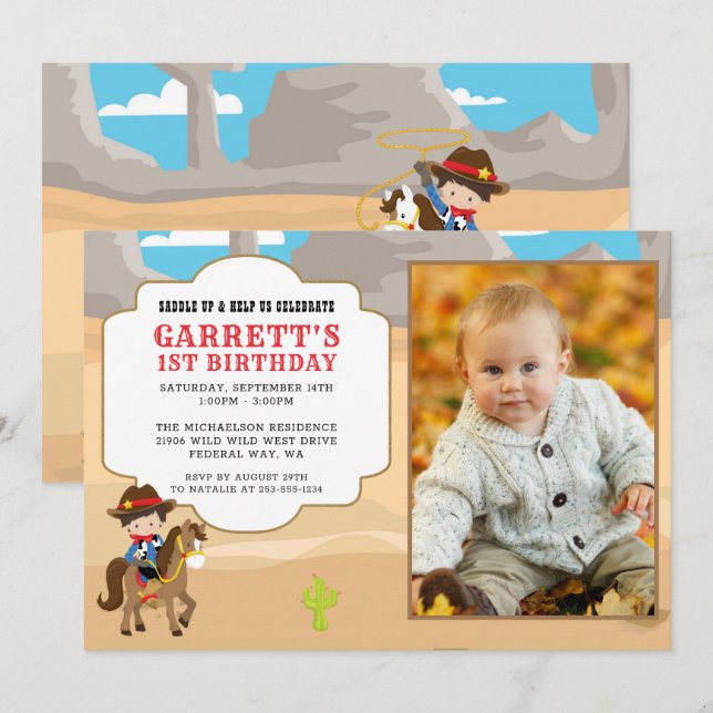 Invitación a la fiesta de fotos de cumpleaños de C (Anverso / Reverso)