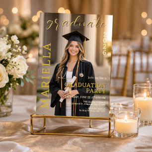 Invitación a la Fiesta de Fotos de Graduación de D