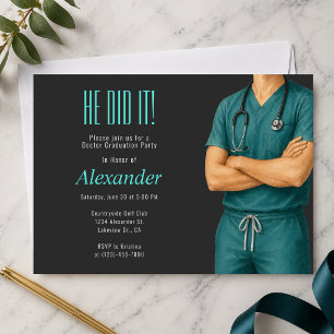 Invitación a la Fiesta de Fotos de Graduación de D