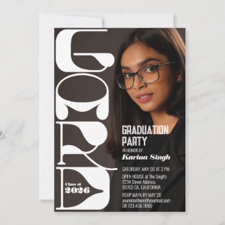 Invitación a la Fiesta de Fotos de Graduación – Mo