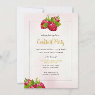 Invitación a la fiesta de frambuesa