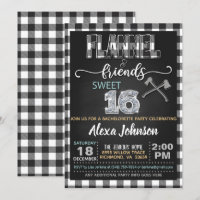 Invitación a la fiesta de franela y amigos - WH