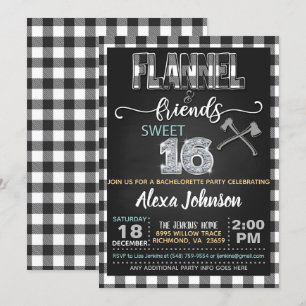 Invitación a la fiesta de franela y amigos - WH
