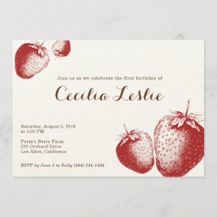 Invitación a la fiesta de fresa
