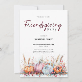 Invitación a la fiesta de Friendsgiving