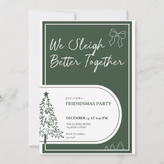 Invitación a la fiesta de Friendsmas, invitación a