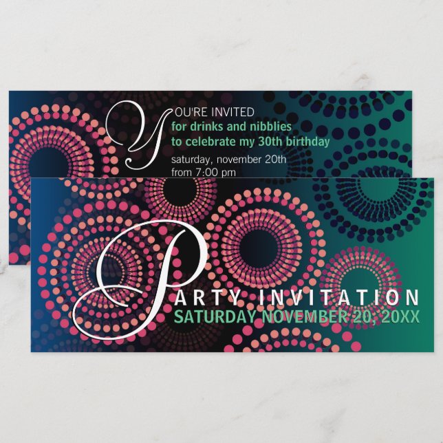 Invitación a la fiesta de fuegos artificiales de n (Anverso / Reverso)
