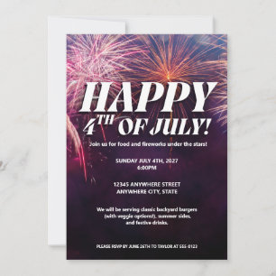 Invitación a la fiesta de fuegos artificiales del 