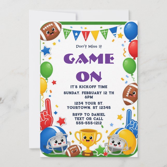 Invitación a la Fiesta de Fútbol 2026 (Anverso)