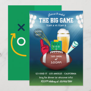 Invitación a la fiesta de fútbol del Gran Día del