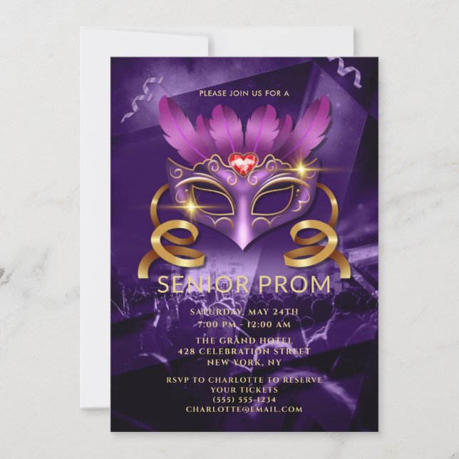 Invitación a la fiesta de gala de evento (Anverso)