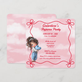Invitación a la Fiesta de Galentine en Pijama