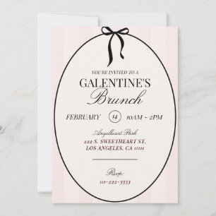 Invitación a la fiesta de Galentines Brunch Valent