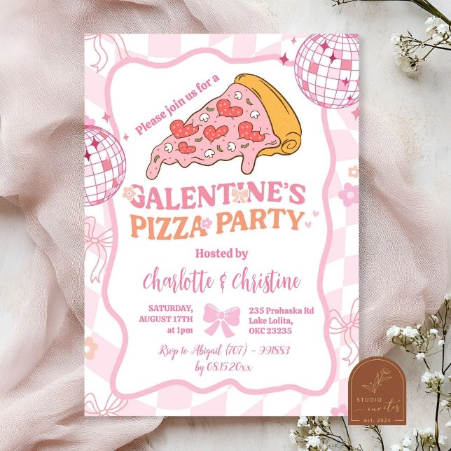 Invitación a la fiesta de Galentine's de niñas en  (Subido por el creador)